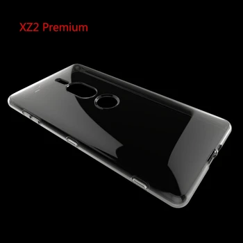 

100pcs/lot transparent smooth Soft TPU Cover Case For Sony Xperia XZ2 Premium
