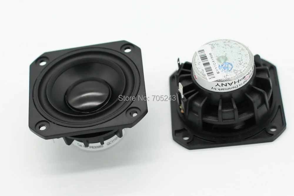 2 pcs peerless P830985  2.5 inch aluminum  cone  fullrange speaker  hifi  av desk car  audio