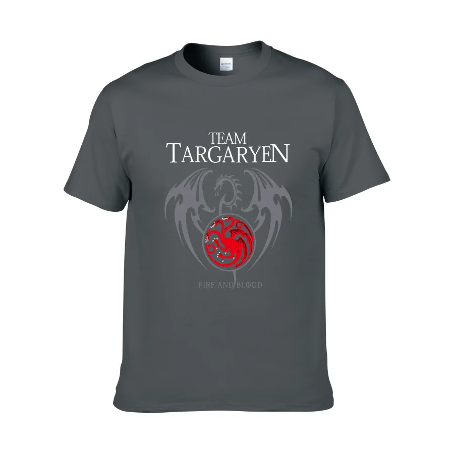 

Game of Thrones Targaryen Fire & Blood T Shirt For Men 2019 Summer Hot Men T-Shirts Hip Hop Style 100% Cotton Short Sleeve Shirt