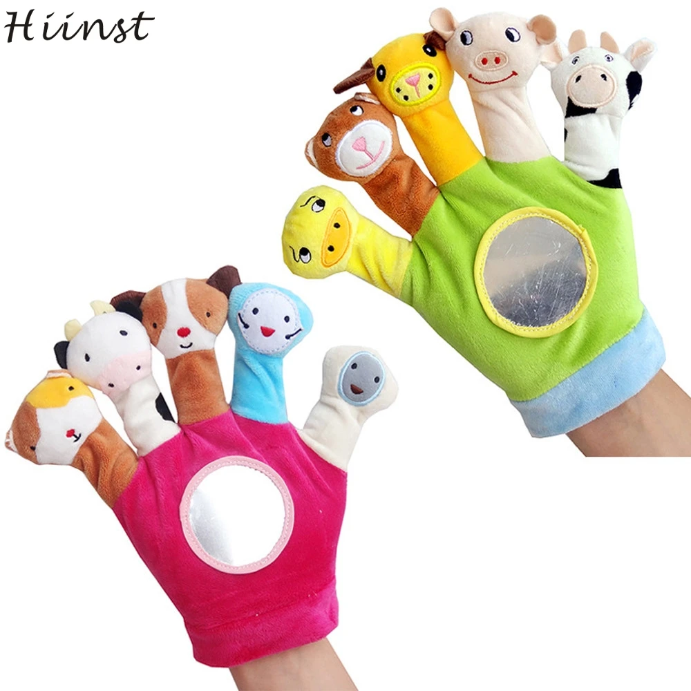 

HIINST Children Plush Finger Puppets Animals Hand Toys Glove Play Realistic Educational Toys For Children For Boys Holiday Gifts
