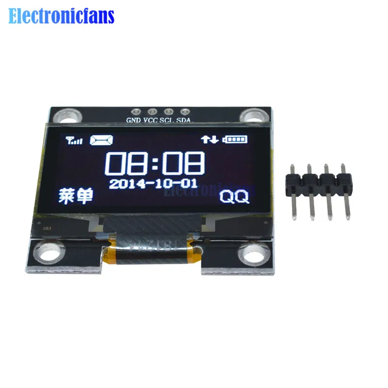 4PIN 1 3 &quot1 дюймов IIC I2C серийный 128x64 SSH1106 OLED ЖК дисплей белый/синий экран модуль для