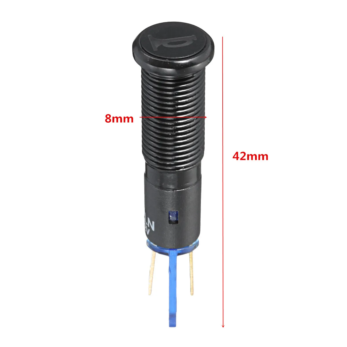12V 24V металла 8 мм светодиодный тире Панель Предупреждение светильник лампы