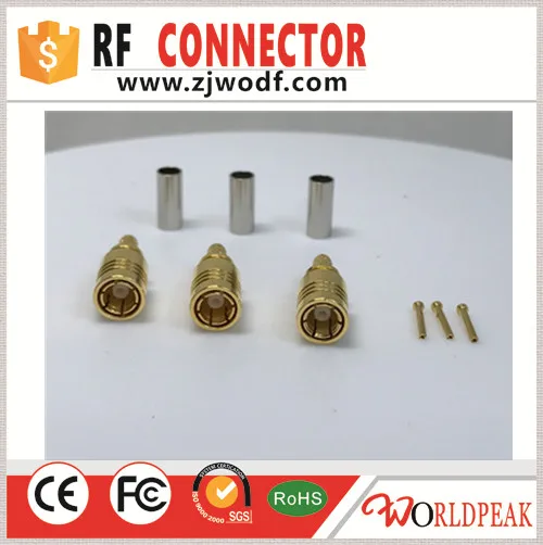 Free shipping 50pcs SMB female straight crimp connector for RG174 cable | Обустройство дома