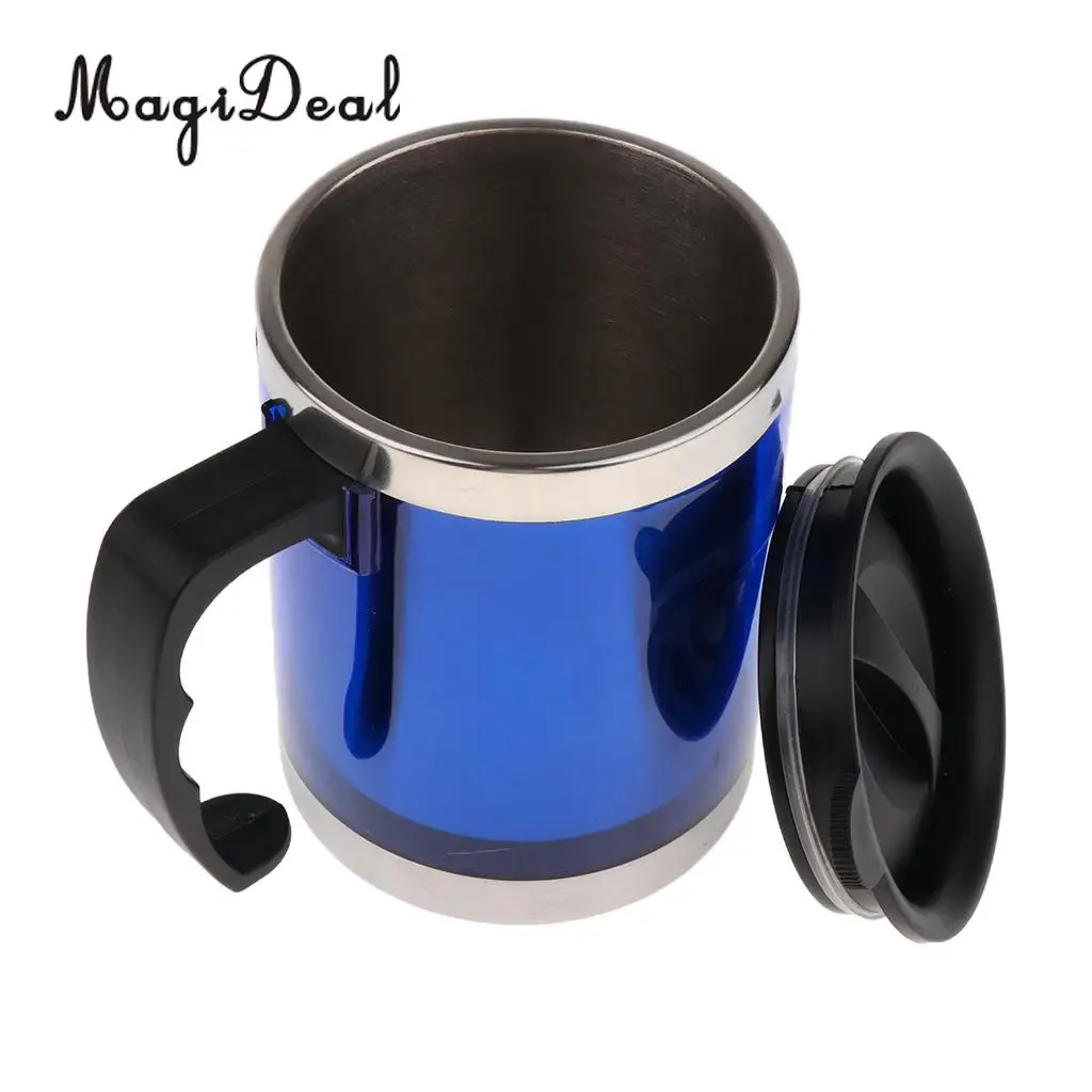 MagiDeal 2 Pieces Stainless Steel Coffee Tea Mug Cup Insulated Camping Travel 450ml