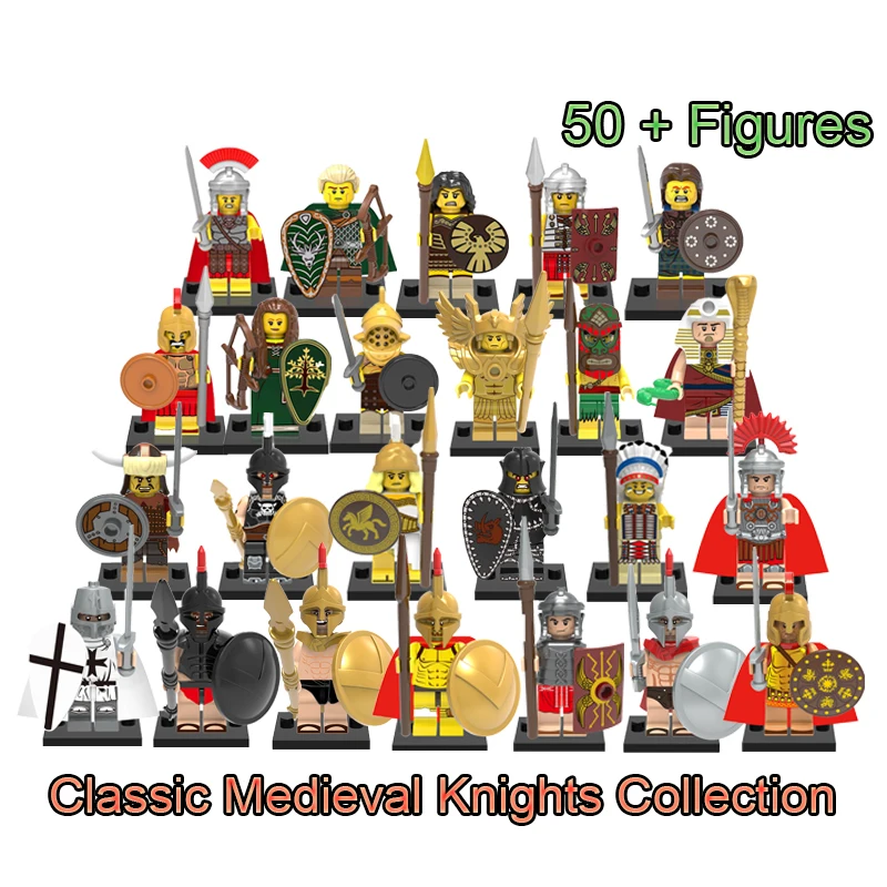 Single Sale Medieval Knights Heroes Of Spart Gladiatus Warriors Spartacus Rome Commander Saint Seiya Legoinglys Building