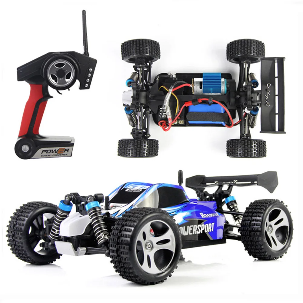 

WLtoys A959 High Speed RC Car 2.4G 1:18 4 Wheel Drive Rock Crawler Bigfoot Racing Car Off-Road Vehicle Toys