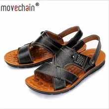 Movechain/мужская летняя пляжная обувь для отдыха, сандалии для мужчин, модные сандалии-гладиаторы, Мужская нескользящая обувь на плоской подошве, европейские размеры 38-48