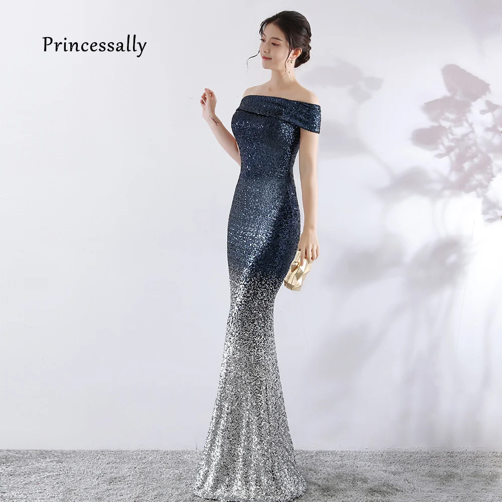 fish tail evening dress