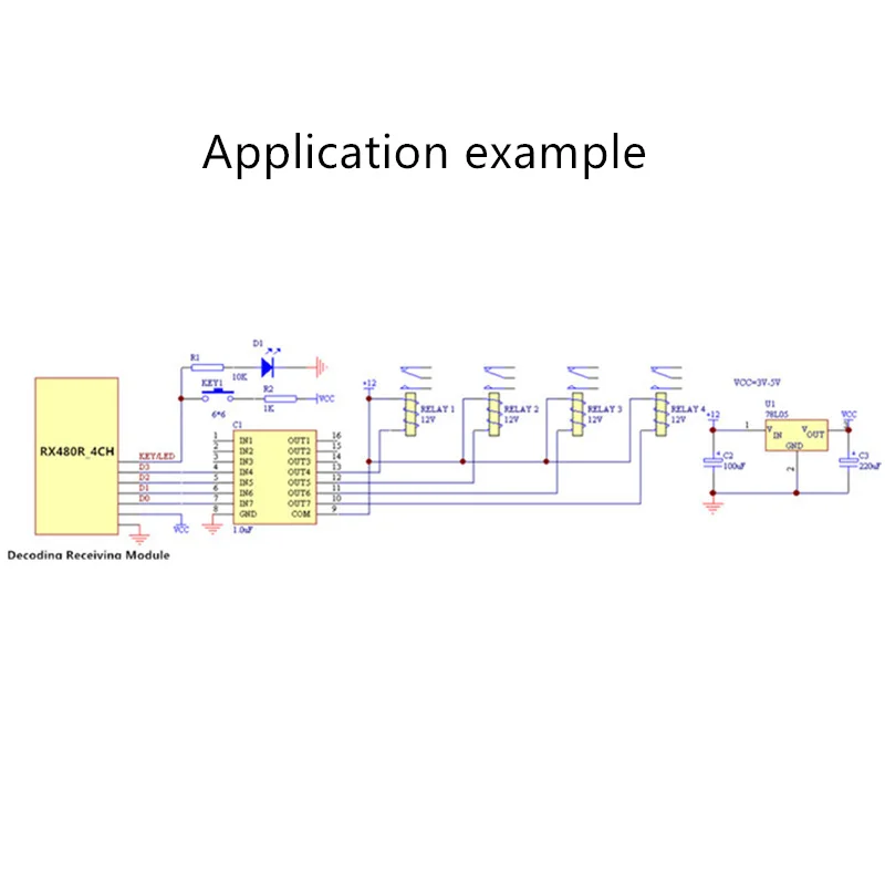 433 Mhz Superheterodyne rf Receptor 1527 Código 433 mhz superheterodyne rf receptor 1527 codigo 05