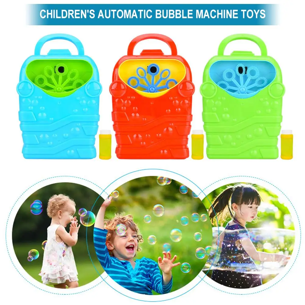 

Automatic Bubble Blower Toy Portable Cartoon Shape Electric Bubble Device With Bubble Solution For Kids