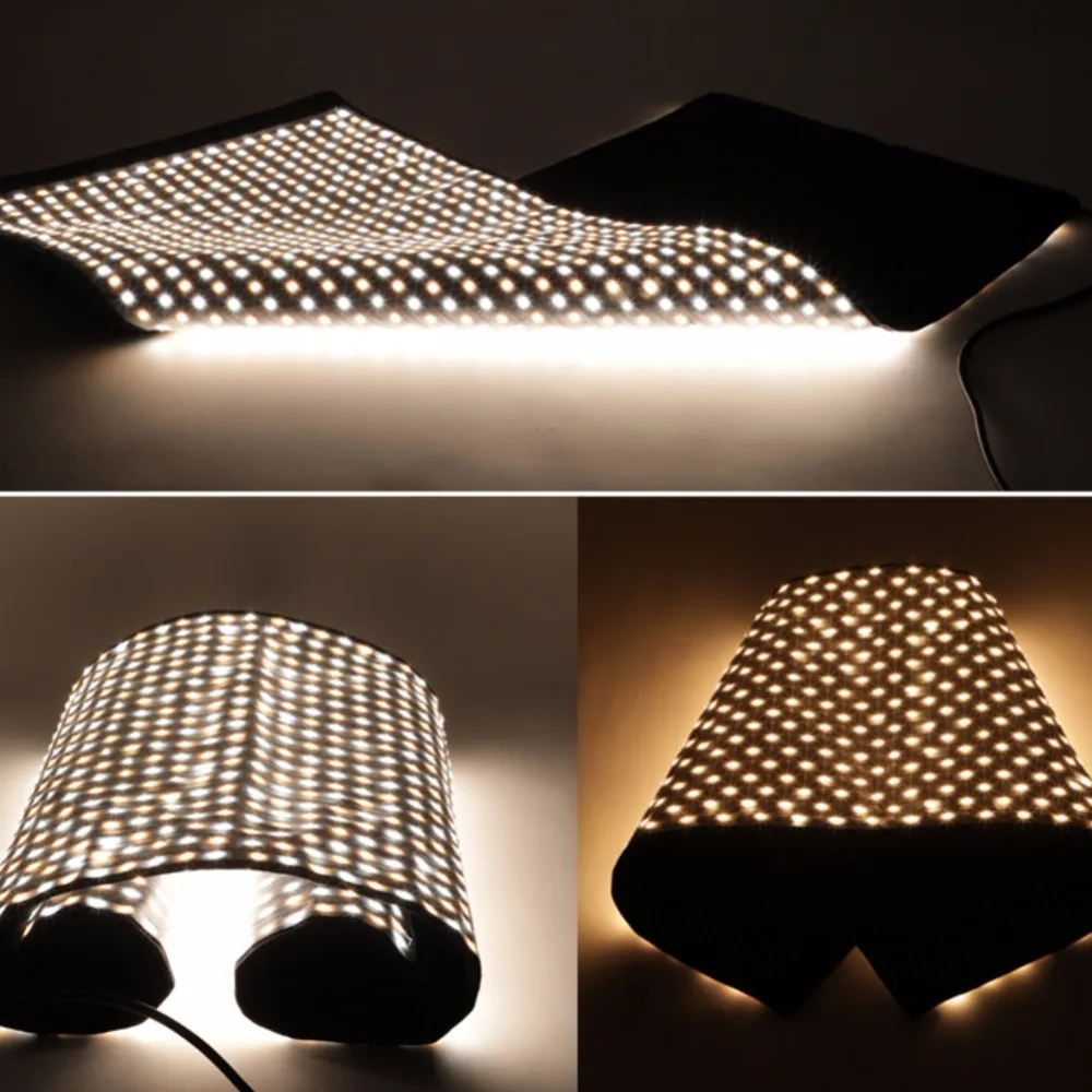 Falconeyes RX-36TDX 250W Bi-Color Flexible Rollable Cloth LED Light Lamp Studio Video Lighting Panel with Honeycomb Grid Softbox
