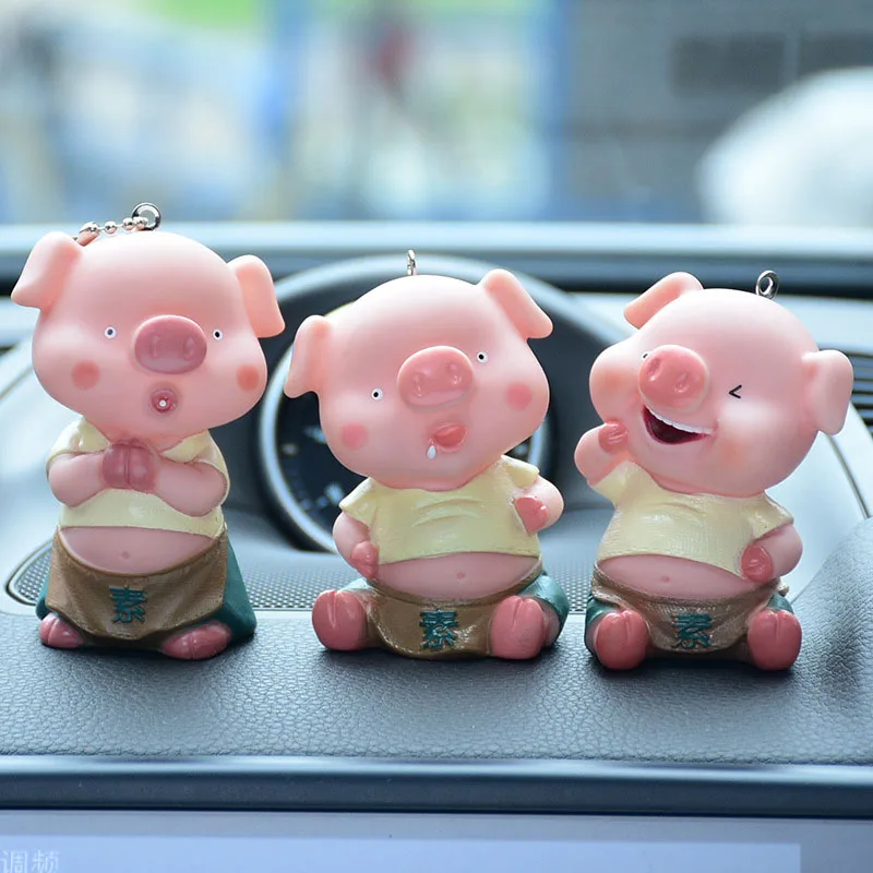 

3D kiss pig couple keychain for Lovers Gift Trinket lovely key holder women present Chaveiro sleutelhanger car keyring
