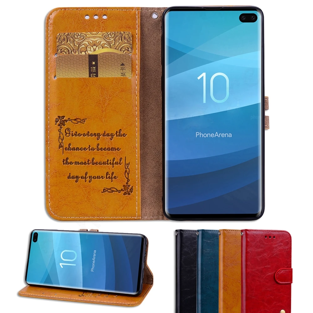 

Phone Cases For Samsung Galaxy S6 S7 Edge S8 S9 S10 S10e Plus Note 8 9 PU Leather Wallet Back Flip Case Cover Bags