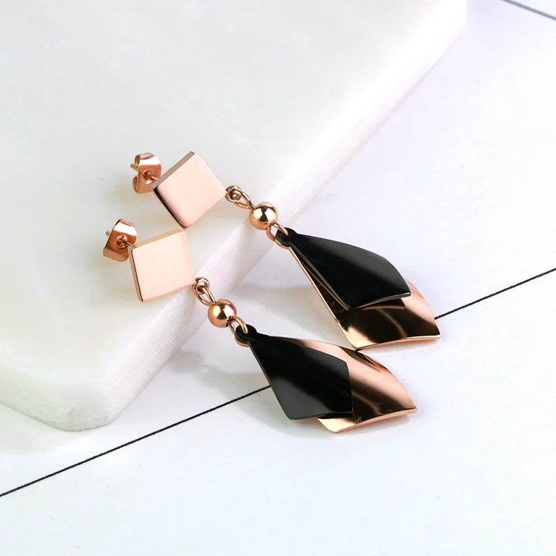 Женские Геометрические серьги гвоздики с кисточкой YUN RUO брендовые цвета