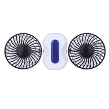 Мини Портативный Перезаряжаемый usb-вентилятор Электрический Кондиционер Регулировка угла поворота двойной вентилятор сильный ветер Тип стола