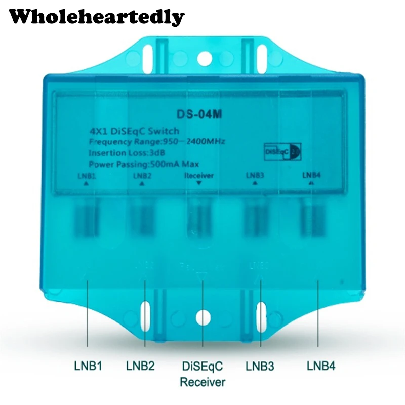 Водонепроницаемый спутниковый 4X1 выключатель DiSEqC LNB бесплатно к сети тарелок воздуха мульти-переключатель для спутникового приемника