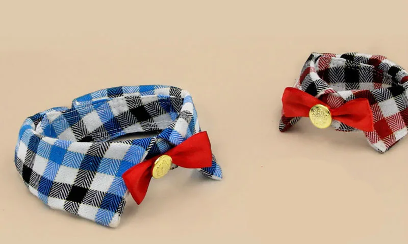 SYDZSW New Pet Products Puppy Dog Collar Bowtie Grace Plaid Pet Cat Dog Bowknot Collar Pet Clothing Accessories Dog Supplies S M L6