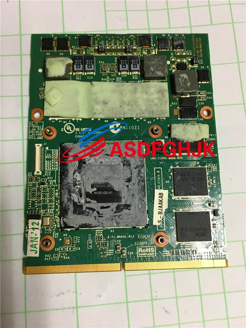MS 1W041 VER: 1 N12E GS A1 GTX 560M DDR5 Видеокарта VGA для MSI GT70 GT60 GX660R GT660 16F4 100% TESED