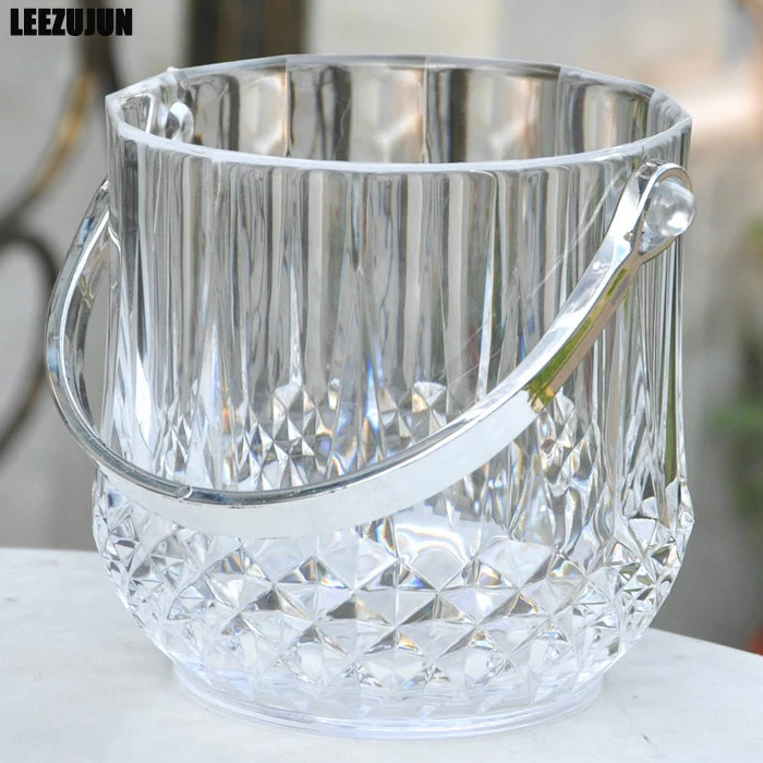 Acrylic ice bucket ice diamond champagne bucket handle belt ice tongs