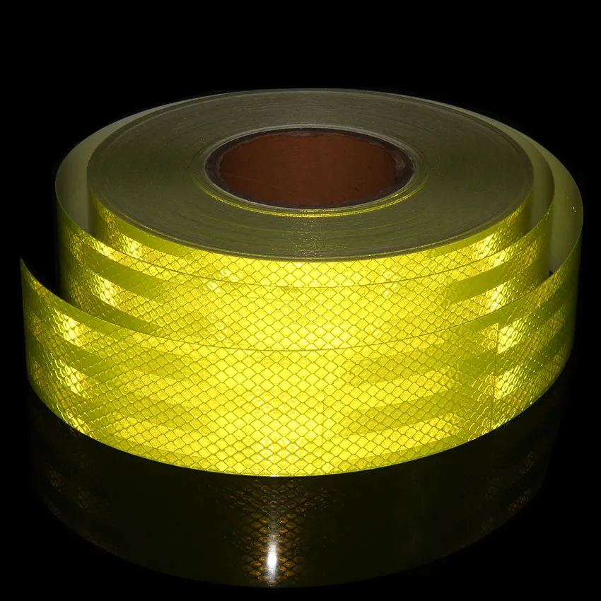 5 см x 1 м Люминесцентная отражающая лента для велосипеда светящаяся полоса светоотражающие наклейки для велосипеда декоративные наклейки желтого цвета