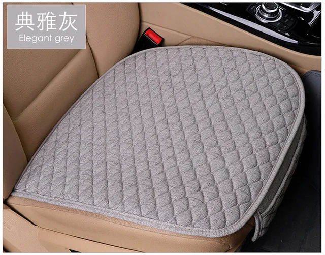 Linen Fabric Car Seat Cover Four Seasons Front Rear Flax Cushion Breathable Protector Mat Pad Auto accessories Universal Size -