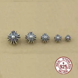100% S925 серебро бусы персонализированные модные классические ювелирные изделия Креста Бусины DIY аксессуары для отправки Подарки любитель 2018