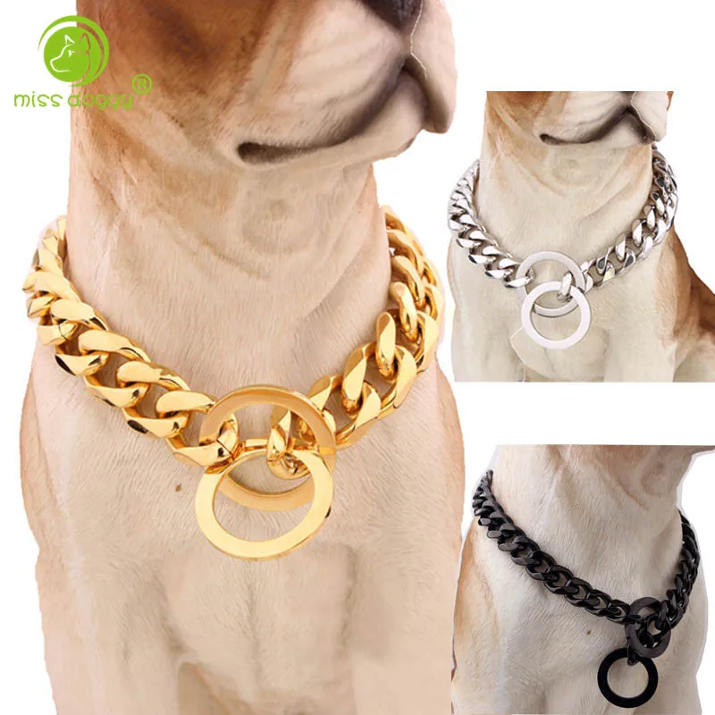 Прочный металлический собачий ошейник из нержавеющей стали 15 мм|choke chain collar|dog
