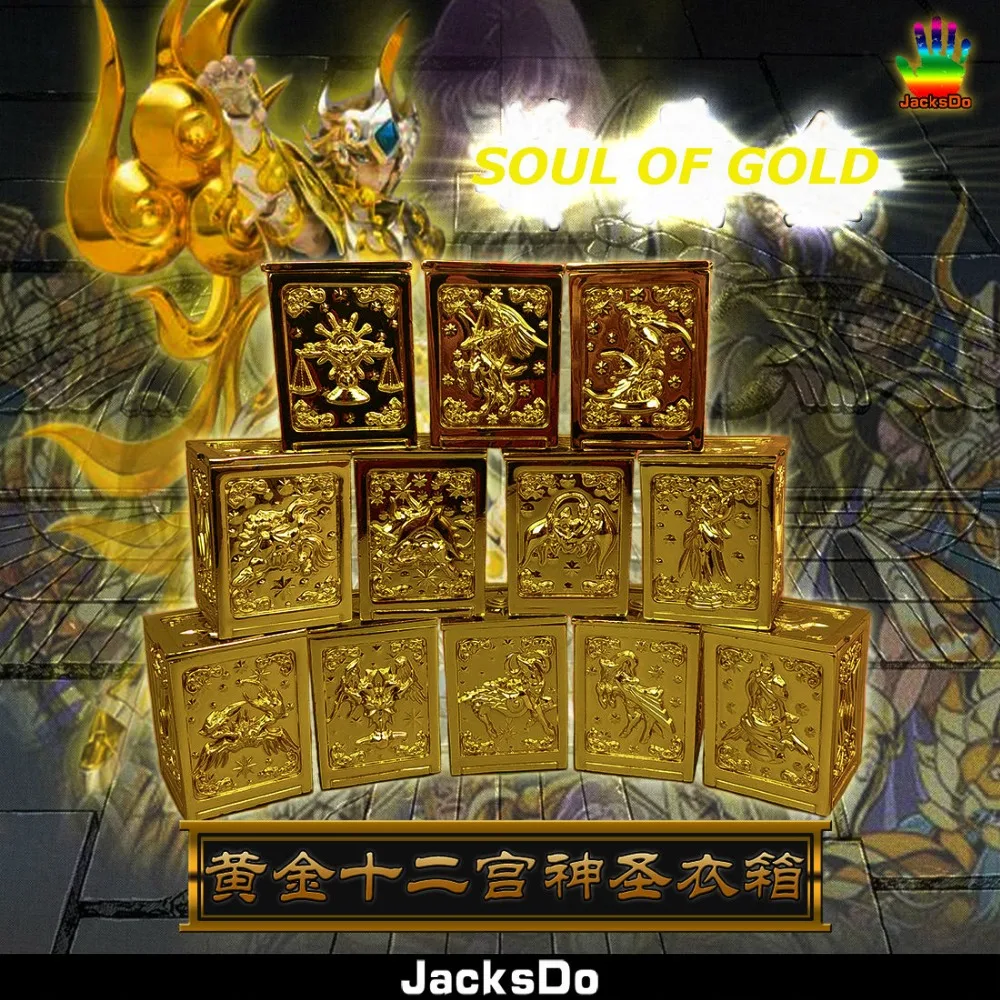 

JacksDo 12 Gold Saints Suitcase Soul Of Gold God Cloth Box Saint Seiya Myth Constellation Box Limited Edition