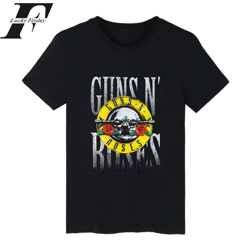 GUNS N ROSES Punk Summer Cotton T shirt Men women T Shirt Rock Band clothing Hip