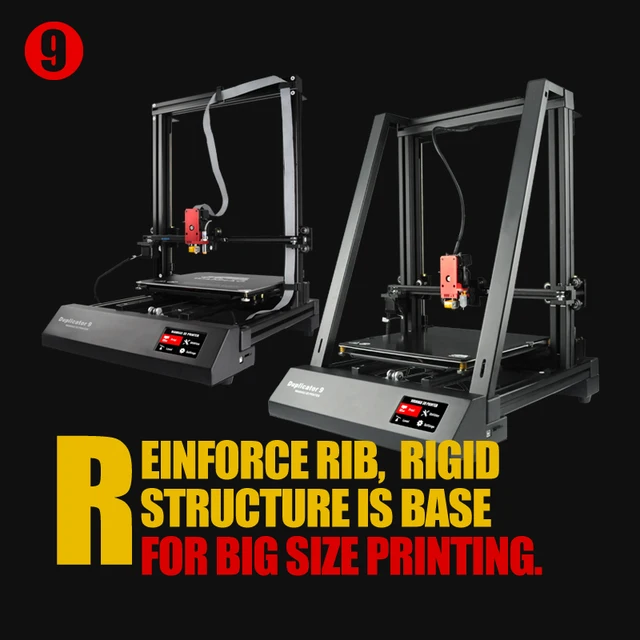 Modest 2019 Newest Wanhao FDM 3D Printer Machine Duplicator 9 D9 3DPrinter MK2 With Auto Leveling Different Build/Print size D9/300/400