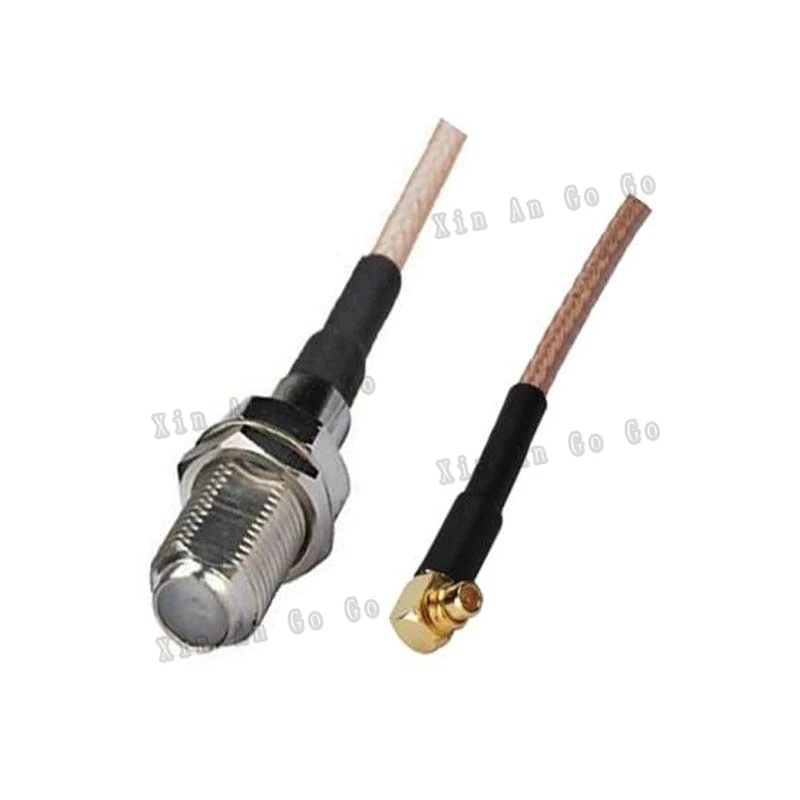 

Factory sales RF Coaxial cable F to MMCX connector F female to MMCX male right angle Plug RG316 Pigtail cable 15cm free shipp