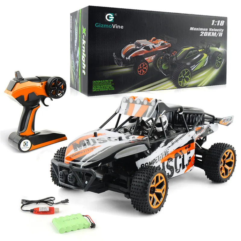 GizmoVine RC автомобиля 1/18 хобби 2 4 г 4CH 4WD рок сканеры Double моторы Багги дистанционного