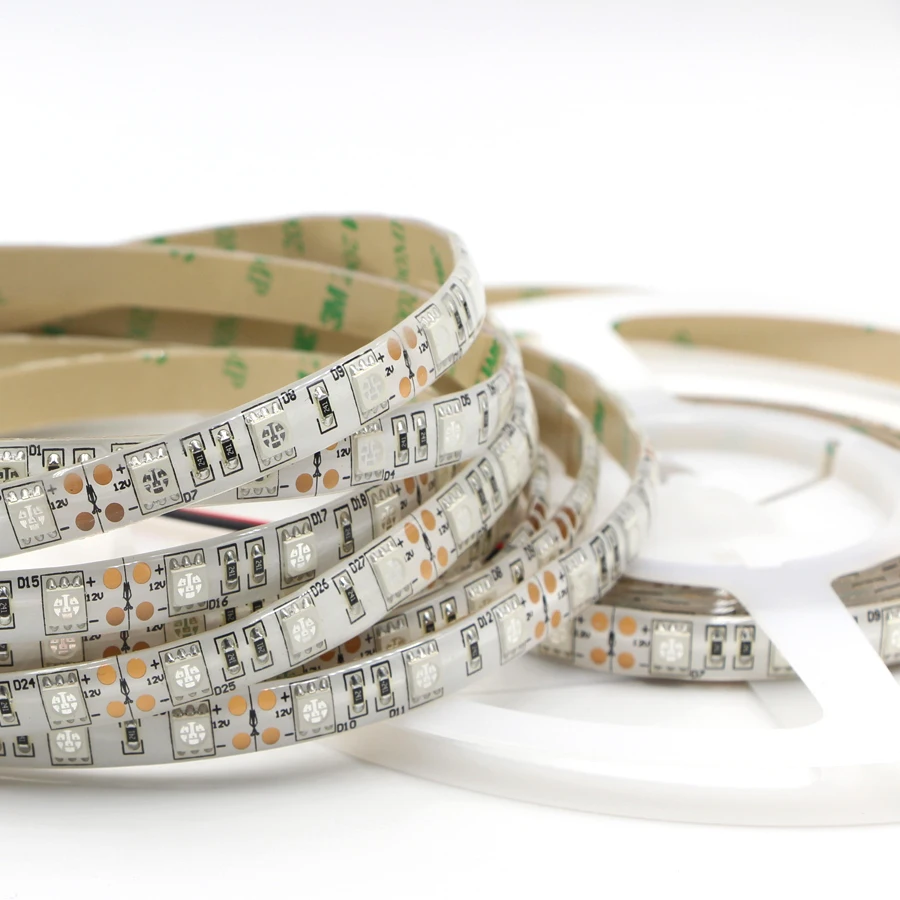УФ черный свет 5050 SMD Светодиодная лента ультрафиолетовая 395 405nm 60led/m гибкая 3M лампа