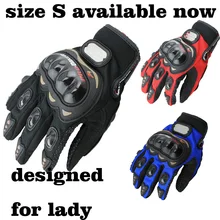 motorcycle gloves full finger red ,blue,black , size S small size for women knight gloves