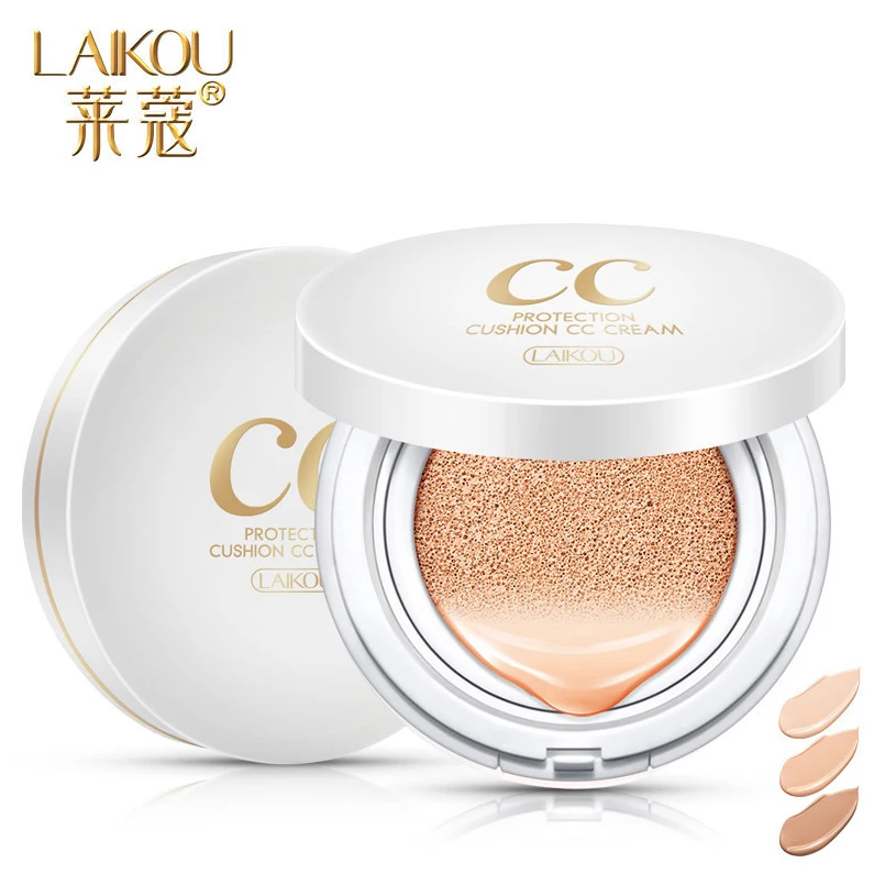 

LAIKOU Brand Air Cushion CC Cream Sunscreen Isolation Concealer Base Foundation Makeup Whitening Cosmetics Face Beauty Make Up