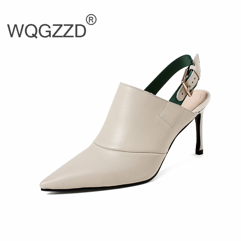 Neue Black white Chaussures Mode Aus Femme Absätzen creamy Mit Frauen Lederband Echtem Sandalen Gladiator Hohen Schuhe 2018 ARqdTA