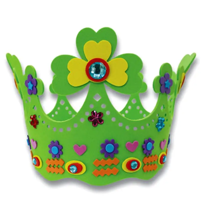 Ручной работы Корона ремесло подарки наборы дети DIY День рождения корона девушки головной убор ручной работы ремесла игрушки детские блоки