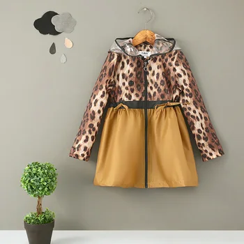 

New Fashion Baby Raincoat Leopard Print Children Rainwear Kid poncho capa de chuva de Waterproof chubasquero Girl's Rain Jacket