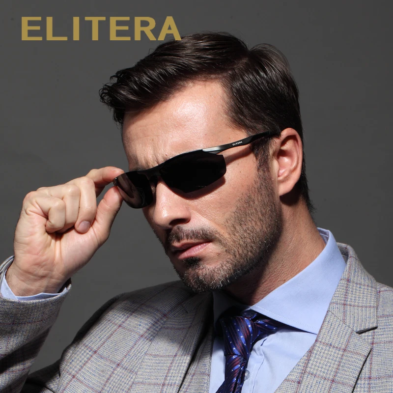 ELITERA алюминиевые поляризованные солнцезащитные очки, мужские классические брендовые дизайнерские очки для вождения, солнцезащитные очки E8179