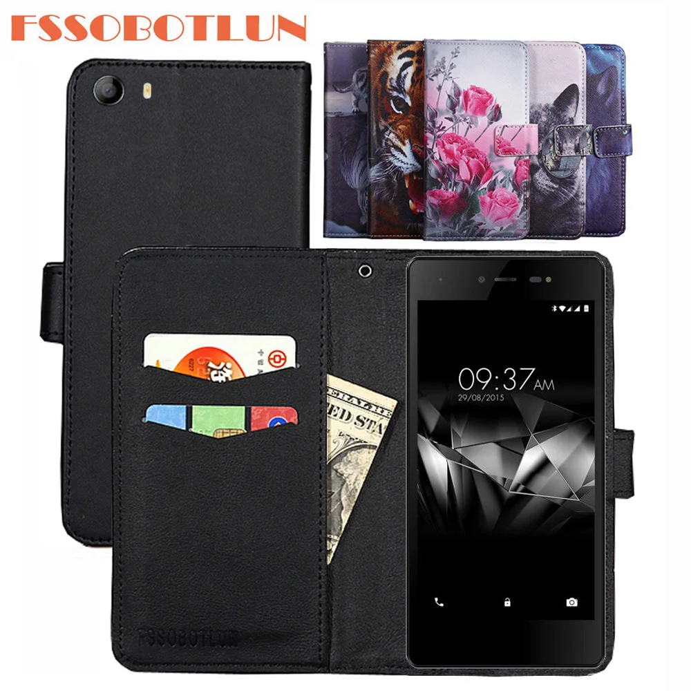 

FSSOBOTLUN For Micromax Canvas 5 E481 Case PU Leather Retro Flip Cover Shell Magnetic Fashion Wallet Cases Kickstand Strap