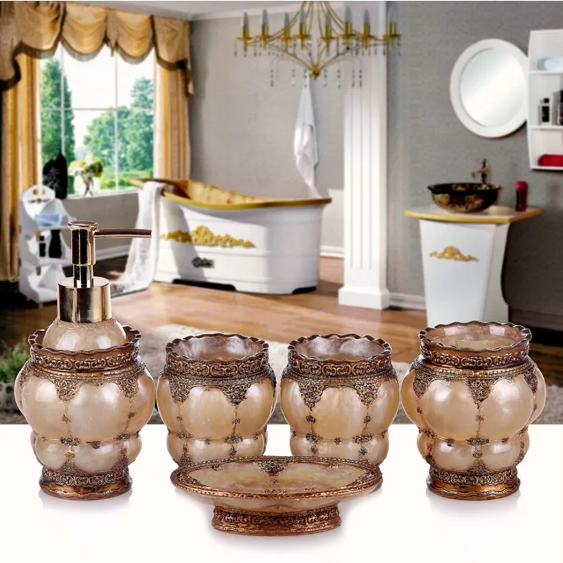 luxury bathroom set resin wash set fashion bathroom supplies kit luxury bathroom setin Bathroom