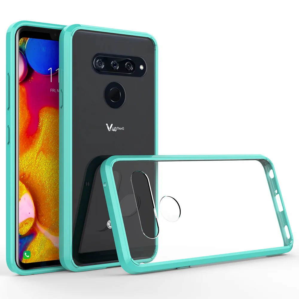 Гибридный чехол из ТПУ для LG V50 мягкий бампер противоударный силиконовый ThinQ / K50