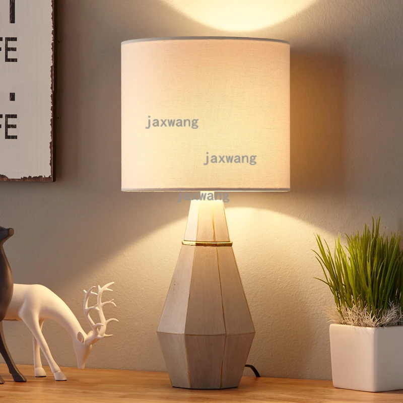 

Nordic led table lamp simple modern bedroom bedside desk lamp American living room home decor Remote control dimming table light