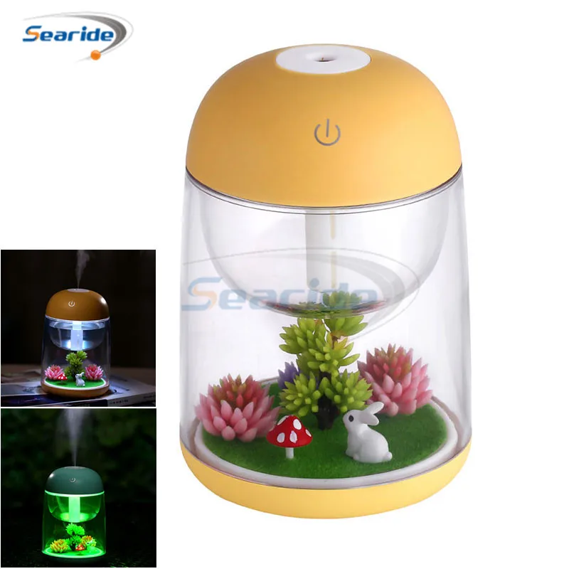 

Creative Gift Mirco-Landscape Air Humidifier With Color Changing LED Light 180ML Ultrasonic Aroma Humidifiers For Home Office