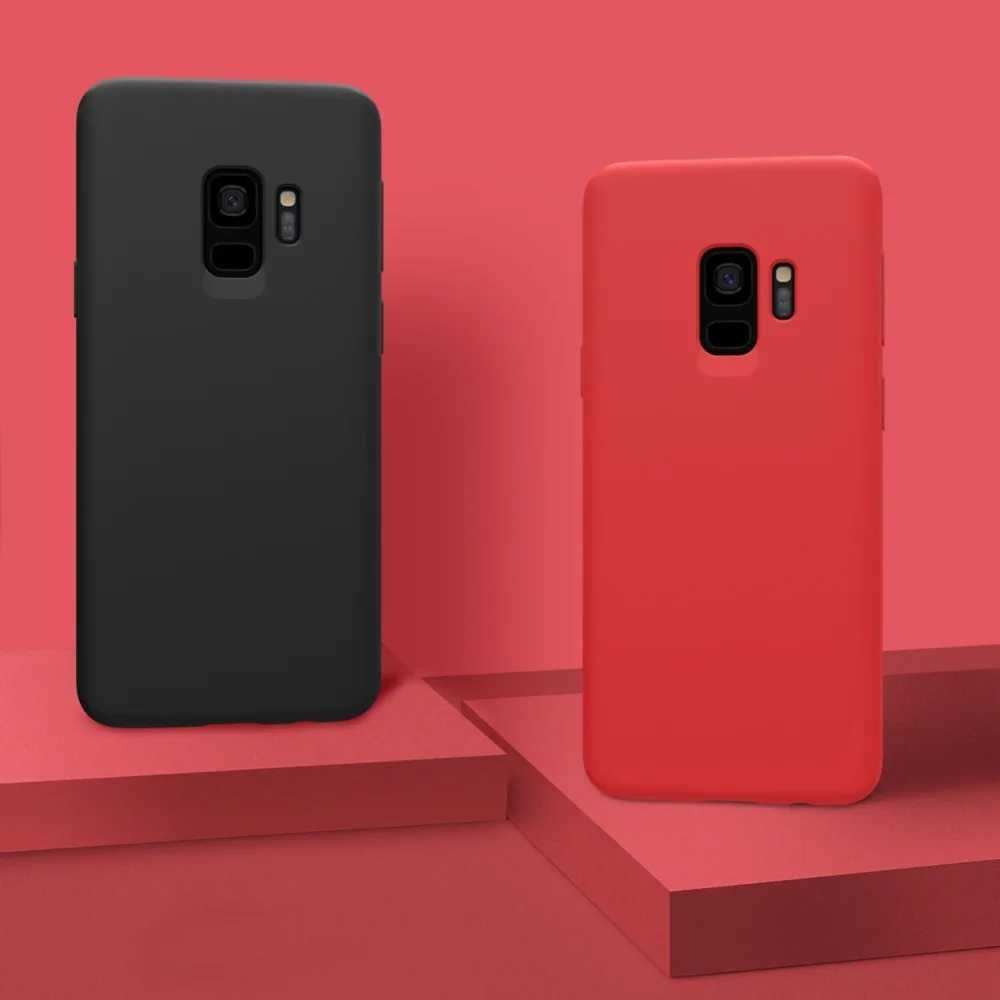 

For Samsung Galaxy S9 Case NILLKIN Liquid Smooth Silicone For Samsung S9 Cover luxury protective shell Protector cover 5.8 inch