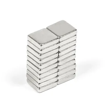 

U-JOVAN 20pcs 4 x 4 x 1 mm Small Super Strong Block Neodymium Magnets Rare Earth Art Craft Magnet