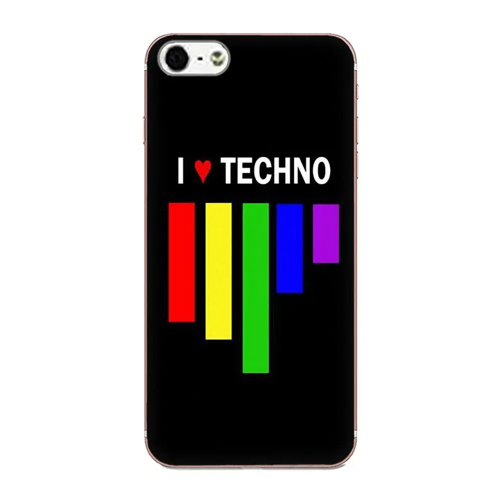 Любовь техно для Apple iPhone 4 4S 5 5C 5S SE 6 6S 7 8 Plus X XS Max XR Прекрасный чехол телефона
