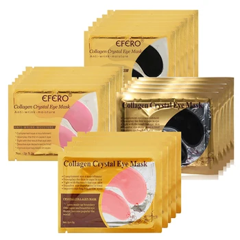 

EFERO 5pairs Black Collagen Eye Mask Gel Pads For The Face Anti-wrinkle Crystal Eye Patches Under The Eyes Dark Circle Remover