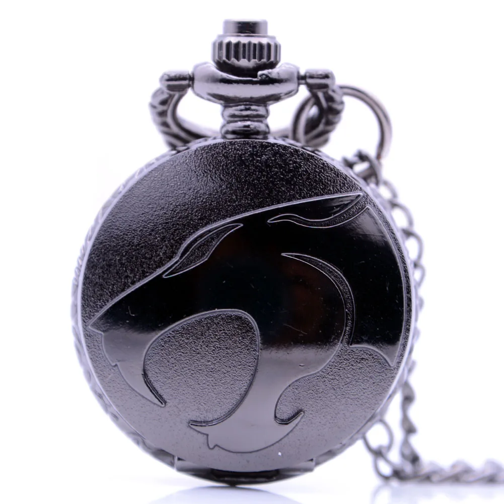 Винтажные бронзовые/черные Sci-Fi фильм цветной циферблат кварцевые карманные часы аналоговый кулон ожерелье Мужские Женские часы цепочка подарок reloj - Цвет: Small Black