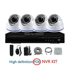 4CH 720 P 1.0MP POE Комплект ip-камеры Крытый ИК камеры s